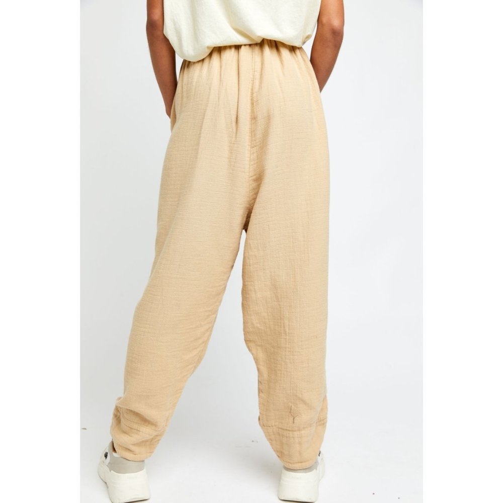 🎉LAST CHANCE🎉 NWT Free People Essential Doublecloth Pant / Mustard Seed - Picture 4 of 7